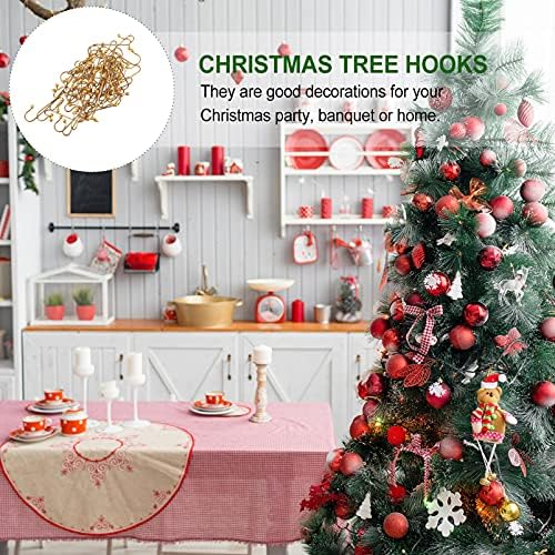 40pcs Xmas Hanging Hooks for Christmas Tree Decorations Decorative Bauble Hooks Beads for Holiday Ornament Displays and Festive Home Decor - Image 7