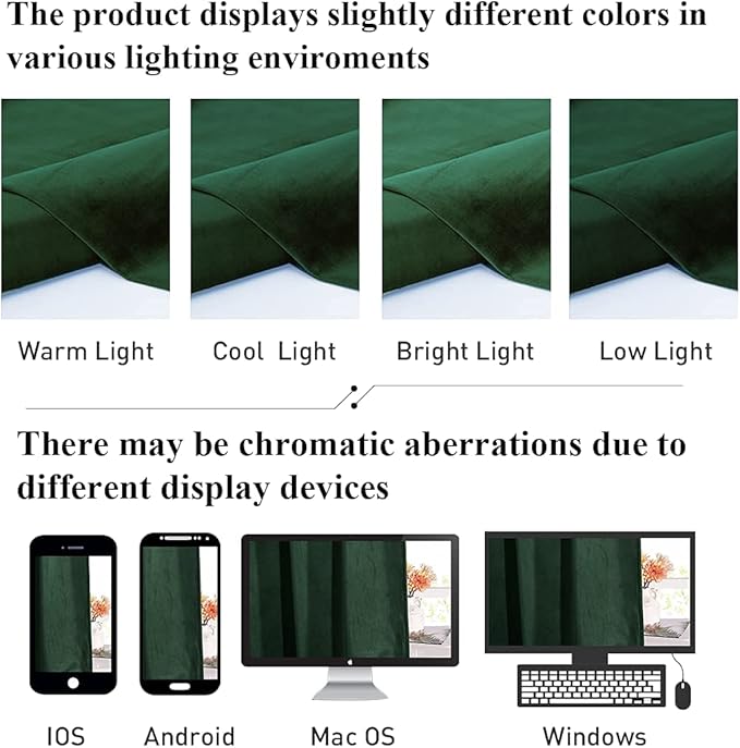 StangH Dark Green Velvet Curtains 84 inches - Room Darkening Curtain Panels for Living Room/Dining Backdrop/French Door Thermal Insulated Gorgeous Decor, W52 x L84 inch, 2 Panels
