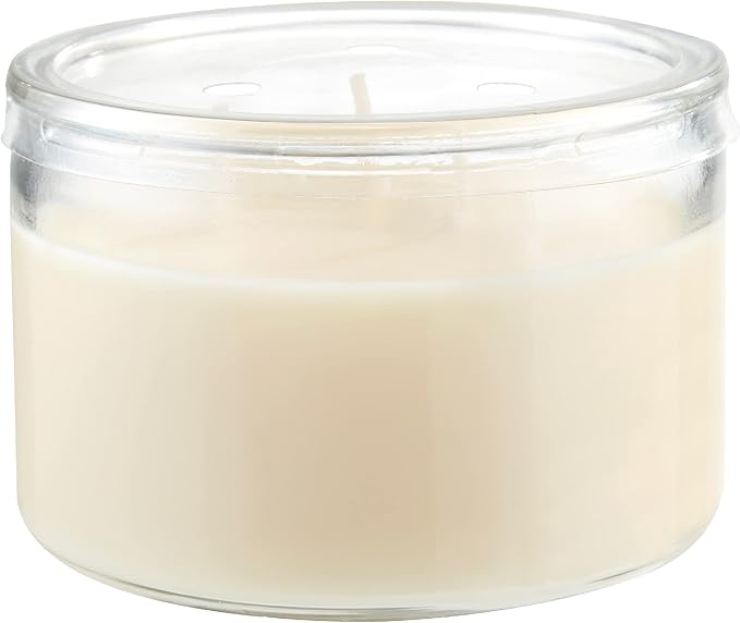 Candle-lite Scented Candles, Creamy Vanilla Swirl Fragrance, One 10 oz. Three Wick Aromatherapy Candle with 20-40 Hours of Burn Time, Off-White Color
