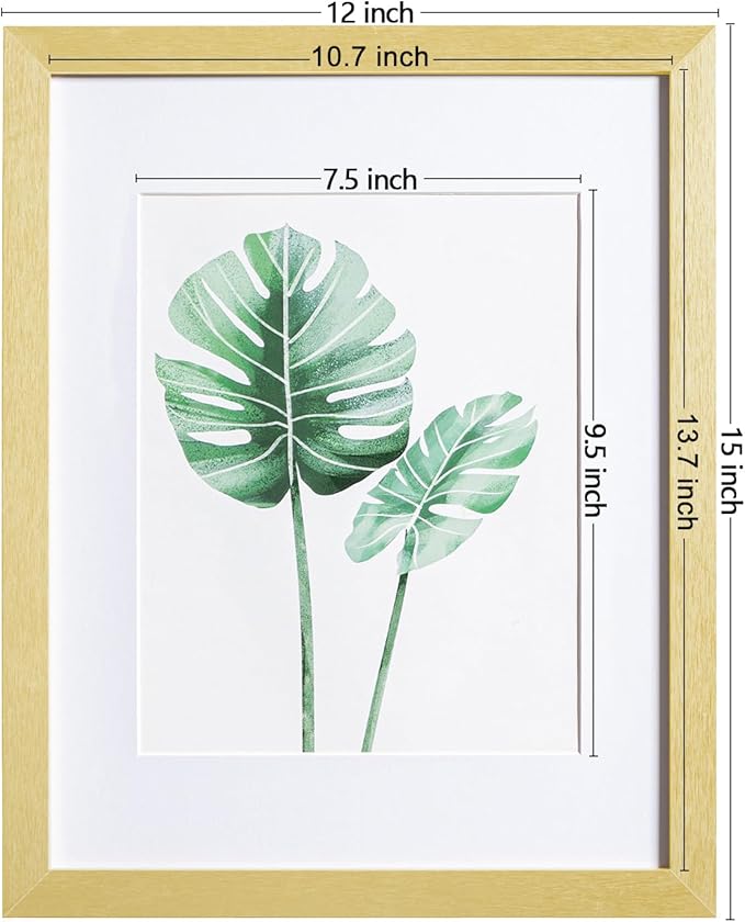 eletecpro 11x14 Picture Frames Set of 10, Picture Frame Collage Wall Decor Display 8x10 Photo with Mat or 11x14 without Mat, Home Decor Gallery Wall Frame for Wall Mounting, Gold