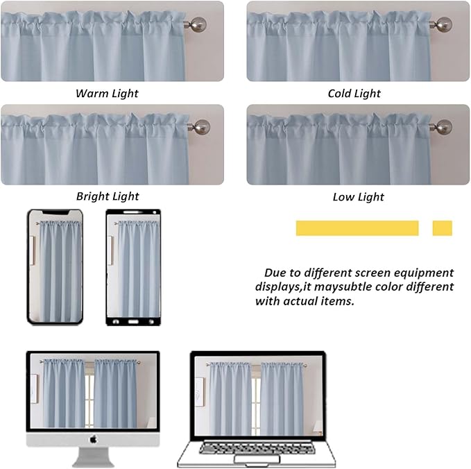 Chyhomenyc Aqua Curtains 78 Inch Length 2 Panels Set, Faux Linen Textured Light Filtering Soft Airy Farmhouse Curtain Drapes for Living Room Bedroom, 40Wx78L