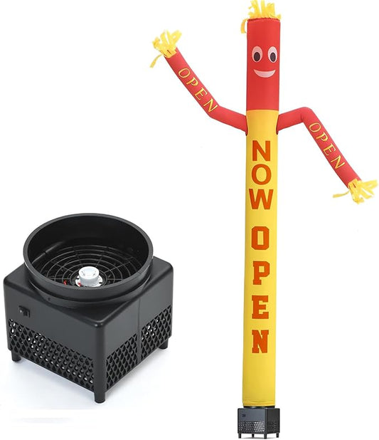 6ft Now Open Air Tube Dancer Inflatable Waving Tube Man with Lights & Built-in Blower - Wacky Waving Dancing Guy Set for Business Promotion
