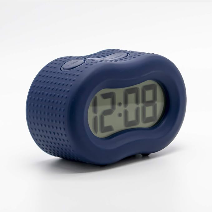 Timelink Smartlight Rubber Alarm Clock with Automatic Night Light and Large Display ?€? Easy-to-Use Digital Alarm with Snooze, Soft Rubber Case, Battery Operated, for Kids and Adults (Blue) - Image 7