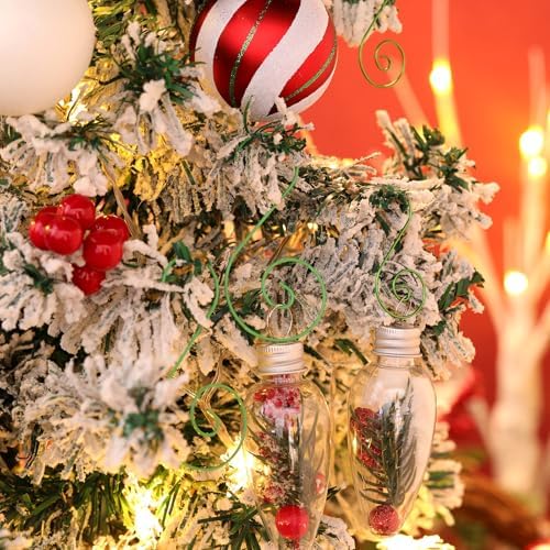 Teenyyou 200 Pcs Christmas Ornaments Hooks, 2 Inch and 3.1 Inch S Shaped Christmas Tree Ornament Hangers Xmas Swirl Metal Hanging Hooks for Xmas Tree Balls Decoration(Green) - Image 6