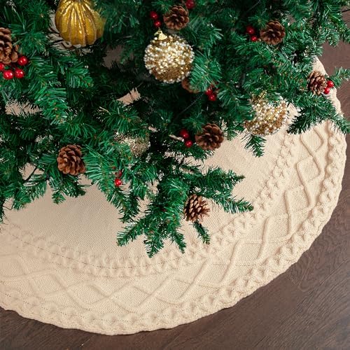 Mr. Pen Christmas Tree Skirt - 48 Inch Knitted Xmas Tree Skirt by MrPen