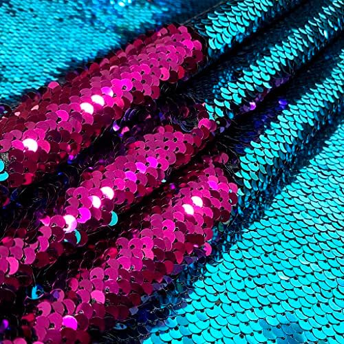 Sequin Tree Skirt 48 Inches Turquoise to Hot Pink Christmas Tree Skirt 48 Inches Large Tree Skirt for 6ft Xmas Tree Decorations Glitter Tree Cover Indoor or Outdoor - Image 2