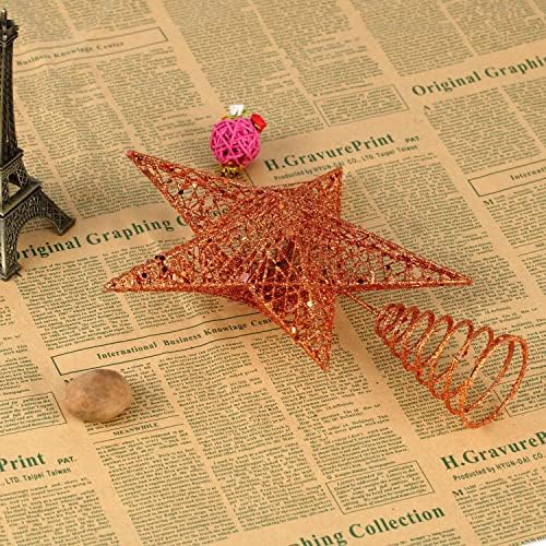 BinaryABC Iron Christmas Tree Star Topper,20cm Glittering Tree Topper - Image 4