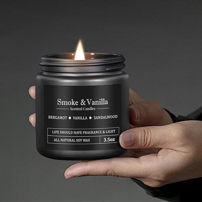 Manly Scented Candles for Men, 8 Pack Soy Candles for Home Scented, Up to 250H Burning, Aromatherapy Candle Set, Masculine Mens Candle Gift Set for Father Boyfriend Him, Birthday Valentine's Day Gifts