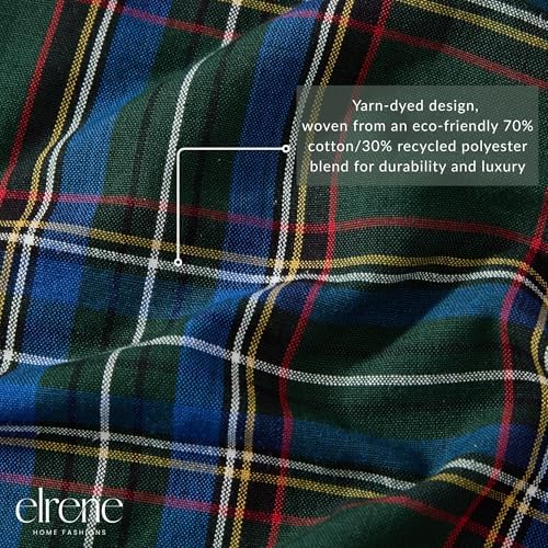 Threadmade Stowe Tartan Plaid Tree Skirt, Green - 48" W x 48" L - Image 4