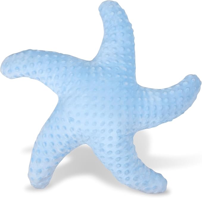 Marble Empire Starfish Pillow for Couch and Bed, Coastal Decor Throw Pillow, Ocean Beach Theme Accent Pillow for Living Room（Blue）