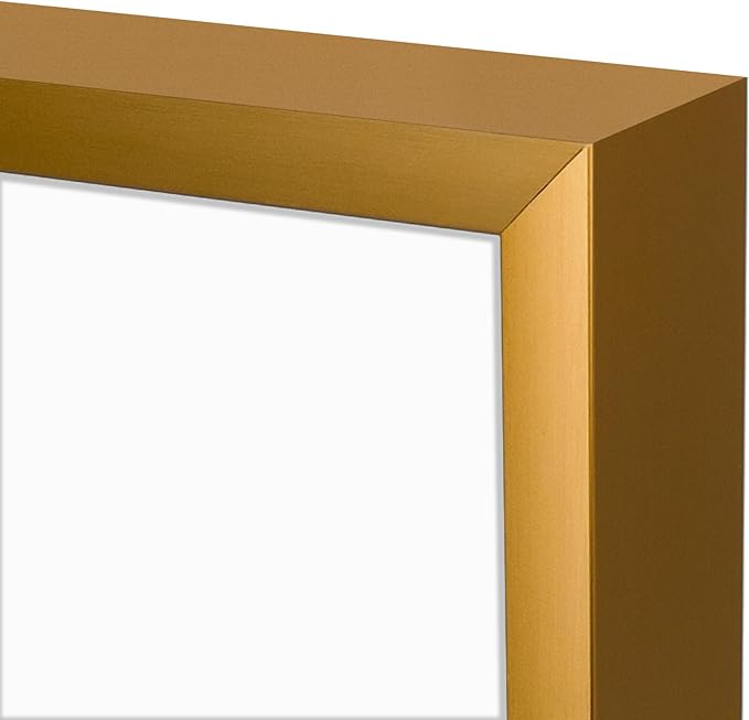 Golden State Art, Gallery Wall Frame Set of 6 - Bronze 12x12 Aluminum Photo Frames with Mat for 8x8 Pictures - 12 x 12 inch Metal Frame with Real Glass Cover - Elegant Home or Office Decor