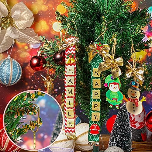 Hotop 240 Pcs Halloween Ornament Hooks Gold Ornament Hangers - Image 4