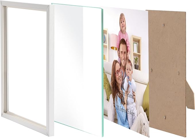 Giftgarden 10-Pack White Picture Frames for Various Sizes Photos, Two 8x10, Four 5x7, Four 4x6, Multi Assorted Modern Frame Collage for Wall or Tabletop Display