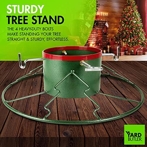 Yard Butler Christmas Tree Stand for 6-11' Trees, Green - Image 2