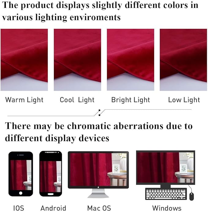 StangH Theater Red Velvet Curtains 90 inches, Christmas Holiday Home Decor Drapes for Bedroom Living Room Nursery Kids, Heavy Thick Backdrops, W52 x L90 Each Panel, 2 Panels
