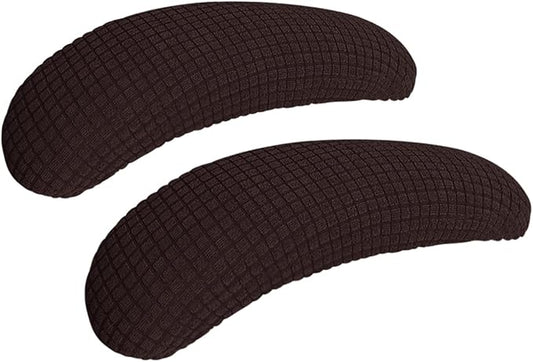 FORCHEER Desk Chair Arm Covers Brown Stretchable Water-Resistant Jacquard Office Chair Armrest Covers Set of 2 Washable-Dark Brown