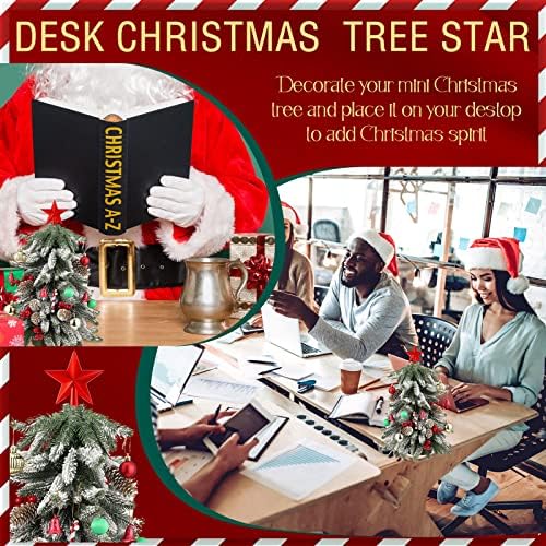 Hanaive Christmas Tree Topper Mini Star Small, Red, 2.36 Inch, Plated - Image 4