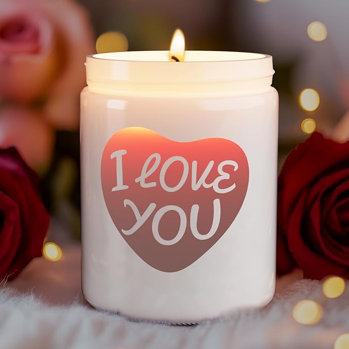 Valentine's Day Candles,Christmas Gifts for Women, Sweet Orange Scent, Holiday Candle Gifts for Mom, Partner, Perfect for Xmas,New Year,Home Décor,Over 40 Hours of Burn Time, 100% Soy Wax