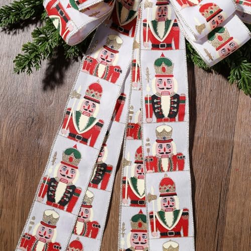 LaRibbons Large Nutcracker Christmas Tree Topper Bow - Image 5