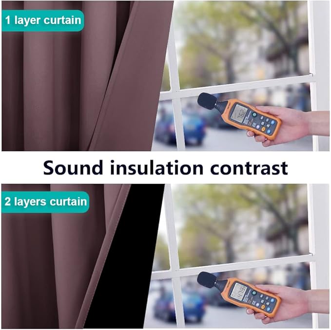 NICETOWN Dry Rose Blackout Curtains 84 inches Long, Full Light Blocking Drapes with Black Liner for Nursery, Noise Reducing Thermal Insulated Draperies for Doorway (2 Pieces, 37" Wide Each Panel)