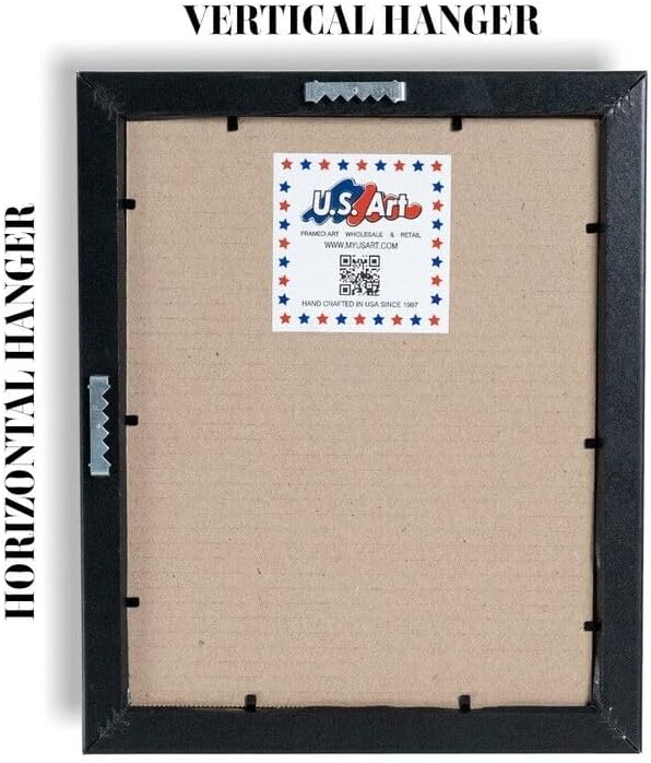 17x25 Antique Gold 0.87 Inch Wood Picture Frame, Solid Wood Wall Decor for Wall Art, Featuring Preinstalled Hangers, UV Filtering Shatterproof Plexiglass, 100% American Made Poster Frame