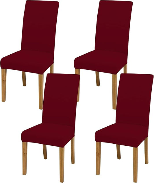 BIETYONE Dining Chair Covers,Dining Room Chair Covers Set of 4,Stretch Kitchen Chair Cover,Washable Dining Chair Cover,Parsons Chair Slipcovers Protective,for Home,Restaurant,Banquet