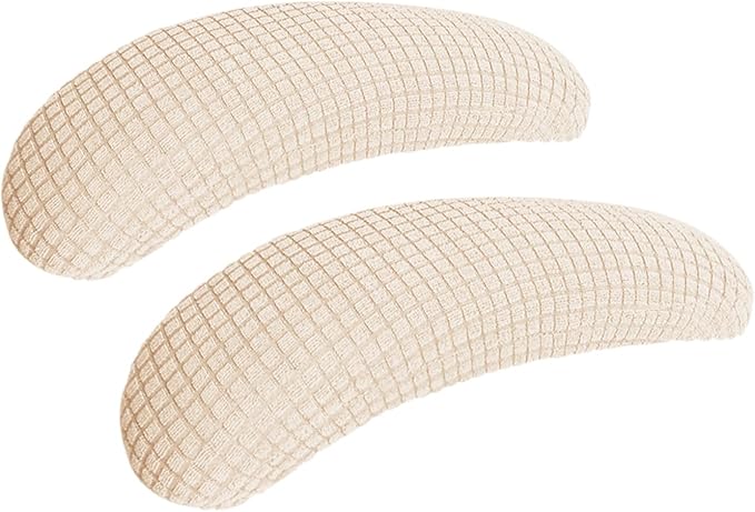 FORCHEER Beige Office Chair Armrest Covers 10-13 inch Long 2 Pieces Stretchable Water Resistant Jacquard Desk Chair Arm Rest Covers for Computer Chair Arm Removable Washable
