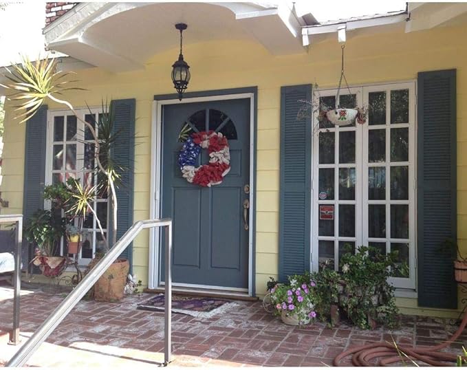 Ekena Millwork Lifetime Vinyl LL1S12X06000MS Standard Cathedral Top Center Mullion, Open Louver Vinyl Shutters, w/Installation Shutter-Lok's & Matching Screws (Per Pair), 12"W x 60"H, Musket Brown