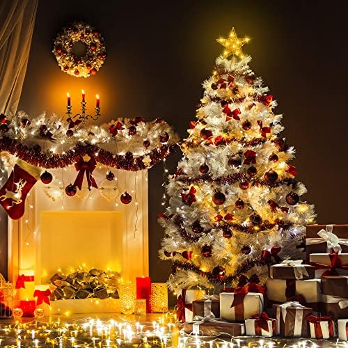 DULEFUN 11.8 Inch Christmas LED Gold Star Tree Topper with 20 LED Lights - Image 5