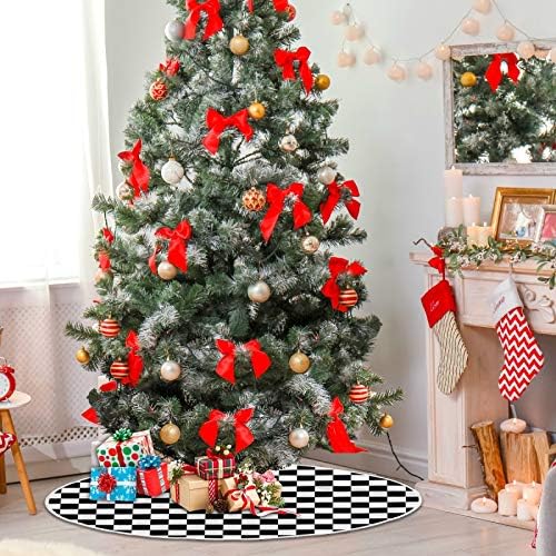 ATTX Racecar Christmas Tree Skirt Home Decoration Large Round Tree Skirt 35.4 Inches - Image 4