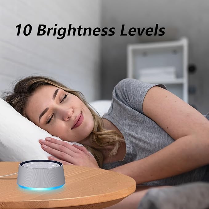 Brown Noise Sound Machine 30 Soothing Sounds White Noise Machine with 12 Night Light Colors Sleep Sound Machine for Adults Baby Kids Noise Canceling for Office Home Privacy Auto-Off Timer - Image 4