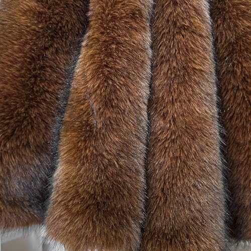 Huntsman High-Pile Faux Fur Christmas Tree Skirt with Hidden Slide Clasp Closure and Durable Microfiber Backing (Grizzly Brown, 72-Inch) - Image 6