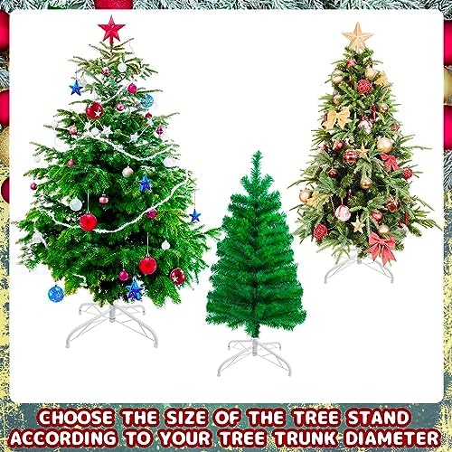 CCINEE Metal Christmas Tree Stand, Universal Folding Xmas Tree Stand 15.7 Inch Replacement Tree Stand Base for 3 Ft to 6 Ft Christmas Artificial Trees Fake Tree, White - Image 4