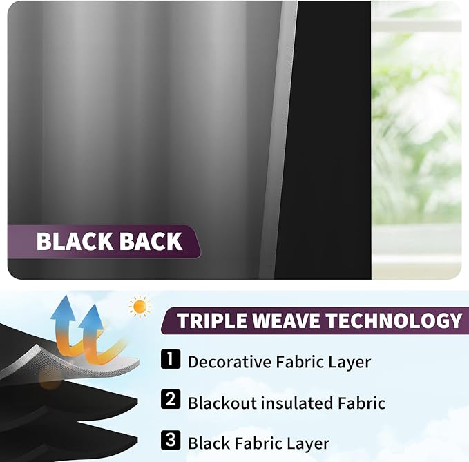 COSVIYA 100% Blackout Ombre Black Adjustable Tie Up Curtains for Kitchen Thermal Insulated Room Darkening Valance Rod Pocket Balloon Roman Shade for Small Window,48" L x 34" W, 1 Panel