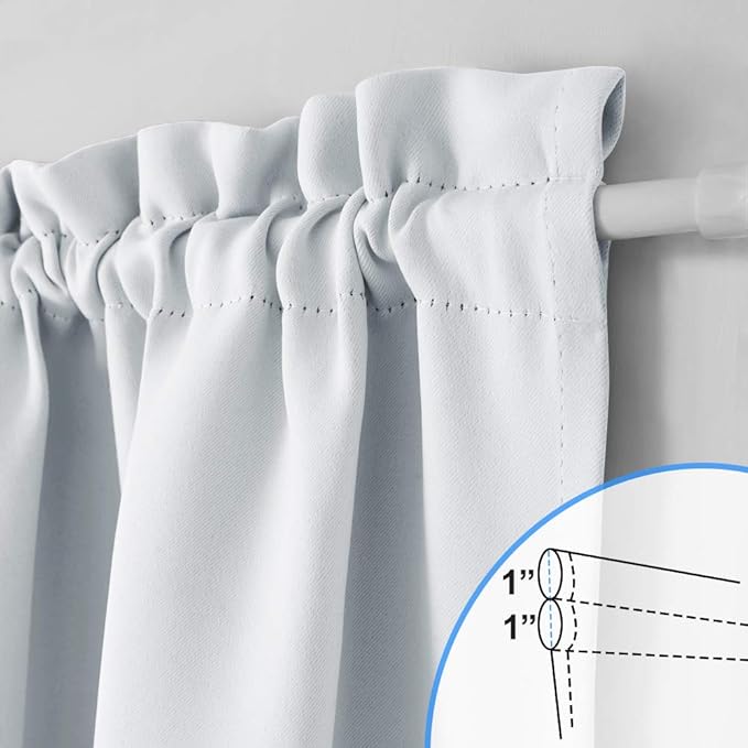 NICETOWN Room Darkening Curtain Panel for Door - Sidelight Sliding Door Drapes Thermal Insulated and Privacy Assured (1 PC, 36" Wide x 72" Long, Greyish White)