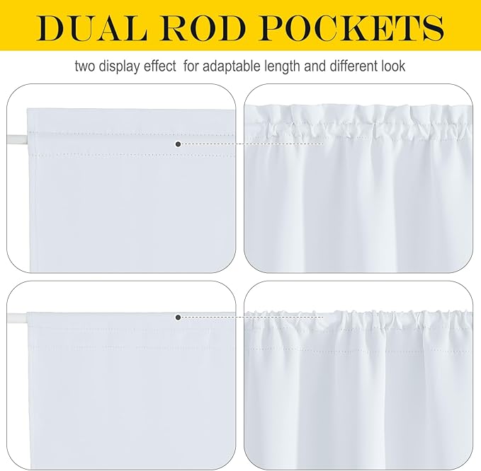 NICETOWN Blackout Side Door Curtains, Front Door Curtains for Small Window, Privacy Shades for Sidelight, Thermal Insulated Window Covering, Greyish White, 1 Panel, W12 X L40 Inches Long