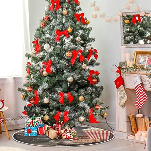 ATTX Movie Theater Popcorn Christmas Tree Skirt 47.2 inch Ornaments Xmas Tree Skirts for Christmas Holiday Decoration New Year Party - Image 4