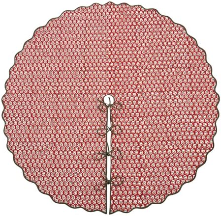 Ridhi Choclate Cosmos Hand Block Print Cotton Christmas Tree Skirt 70 Inch by Ridhi