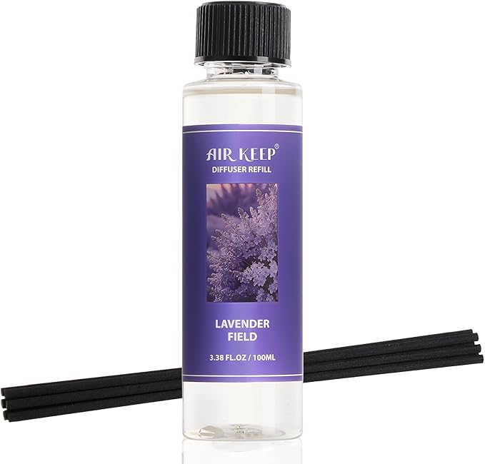 Airkeep Reed Diffuser Oil Refill/Lavender Field/3.38 oz / 1 Pack/Air Freshener & Aromatherapy Essential Oil Blend for Home Fragrance ?€? Scented Refill Oil for Bathroom, Bedroom & Home Decor