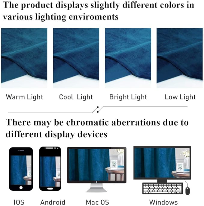 StangH Bedroom Blue Curtains Velvet - 108 inches Extra Long Light Blocking Plush Velvet Curtains for Living Room, Royal Blue, 52 x 108 inches, 2 Panels