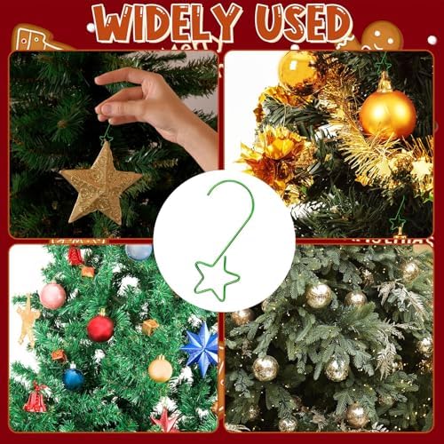 100Pcs Small Green Creative S Hook Christmas Holiday Ornaments, Xmas Party Ornament Hooks Decorations Supplies, Christmas Tree Decor for Hanging Suitable for Hanging Stockings - Image 7