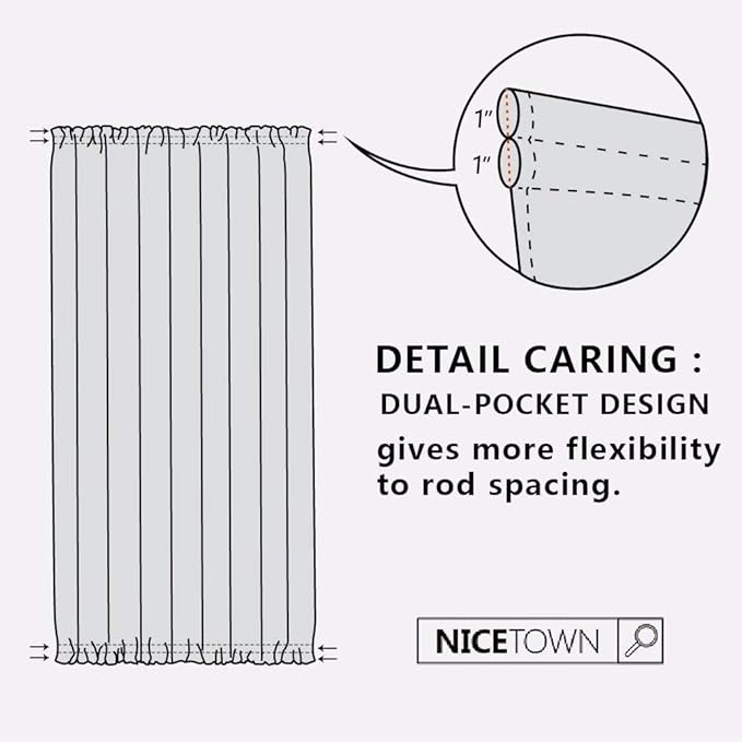 NICETOWN Blackout Sidelight Window Curtain - Room Darkening Thermal Insulated Small Half Door Window Treatment Curtain Panel for Front Door/Kitchen, 25W by 40L inches, Sea Teal, 1 Panel