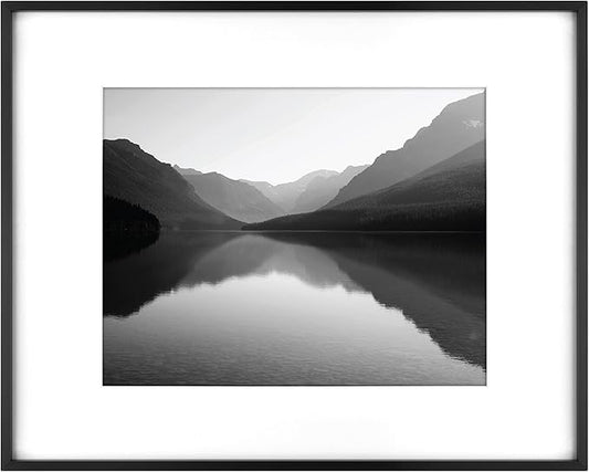 MCS Master & Co. Foundry Metal 16x20 Picture Frame, Display Pictures 11x14 With Mat or 16x20 Without Mat, Vertical & Horizontal Wall Hanging Picture Frame for Photos & Posters, Black (1-Pack)