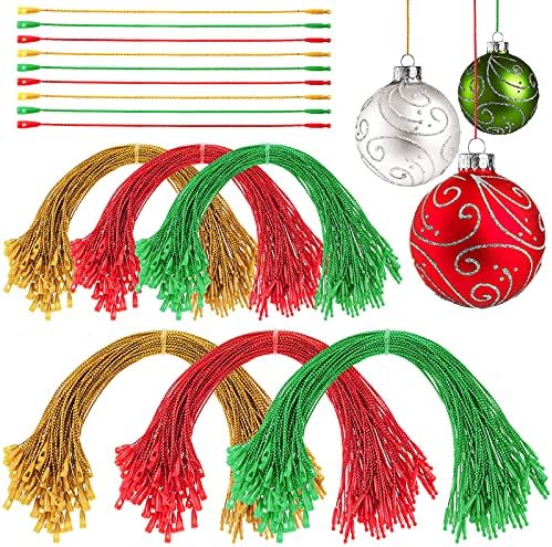 Nuanchu 600 Pcs Christmas Ornament Hangers, Gold Red Green by Nuanchu
