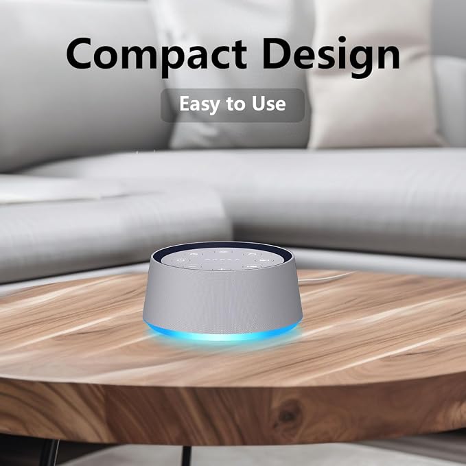 Brown Noise Sound Machine 30 Soothing Sounds White Noise Machine with 12 Night Light Colors Sleep Sound Machine for Adults Baby Kids Noise Canceling for Office Home Privacy Auto-Off Timer - Image 7