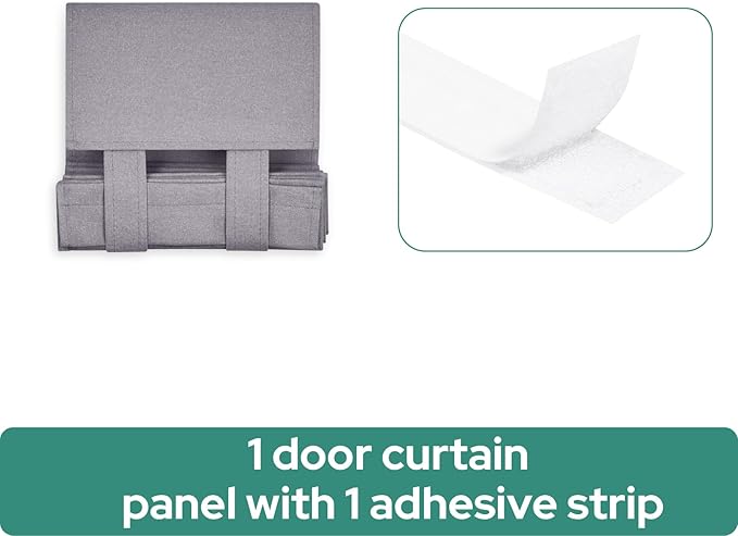 HOMEIDEAS 100% Linen Blackout Sidelight Curtains for Front Door, Side Door Window Curtains, Small Window,Thermal Insulated Covering, 1 Panel, W12 X L68 Inch, Light Gray