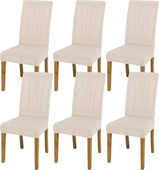 BIETYONE Chair Covers,Dining Room Chair Covers Set of 6,Stretch Kitchen Chair Cover,Washable Dining Chair Cover,Parsons Chair Slipcovers Protective,for Home,Restaurant,Banquet
