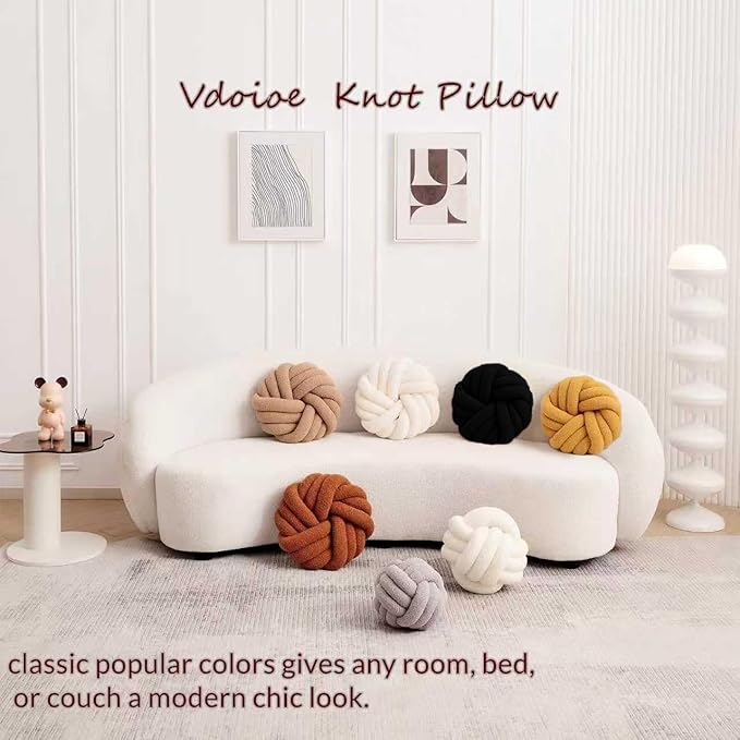 Black Ball Pillow 11.8 Inches Round Black Throw Pillow Simple Modern Ball Shaped Throw Pillow，Nordic Style Cushion Decorative Pillow for Couch,Sofa,Bedroom