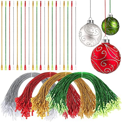 Nuanchu 400 Pcs Christmas Ornament Hangers, Gold Red Green Silver by Nuanchu