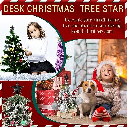 Hanaive Christmas Tree Topper Mini Star Small, Black, 2.36 Inch, Plated - Image 5
